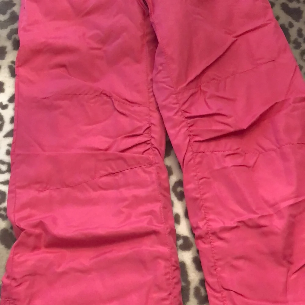 Old Navy Pink Frost Free Snow Pants Size Small 6 7 Fleece Lined